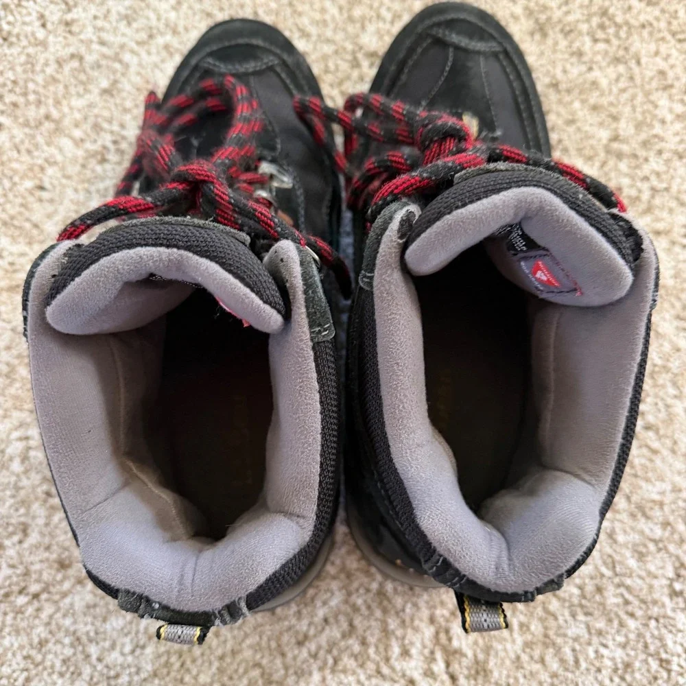 LL Bean Mens Tek 2.5 Primaloft Insulated Hiking Boots Black Red Size 7.5‎ M